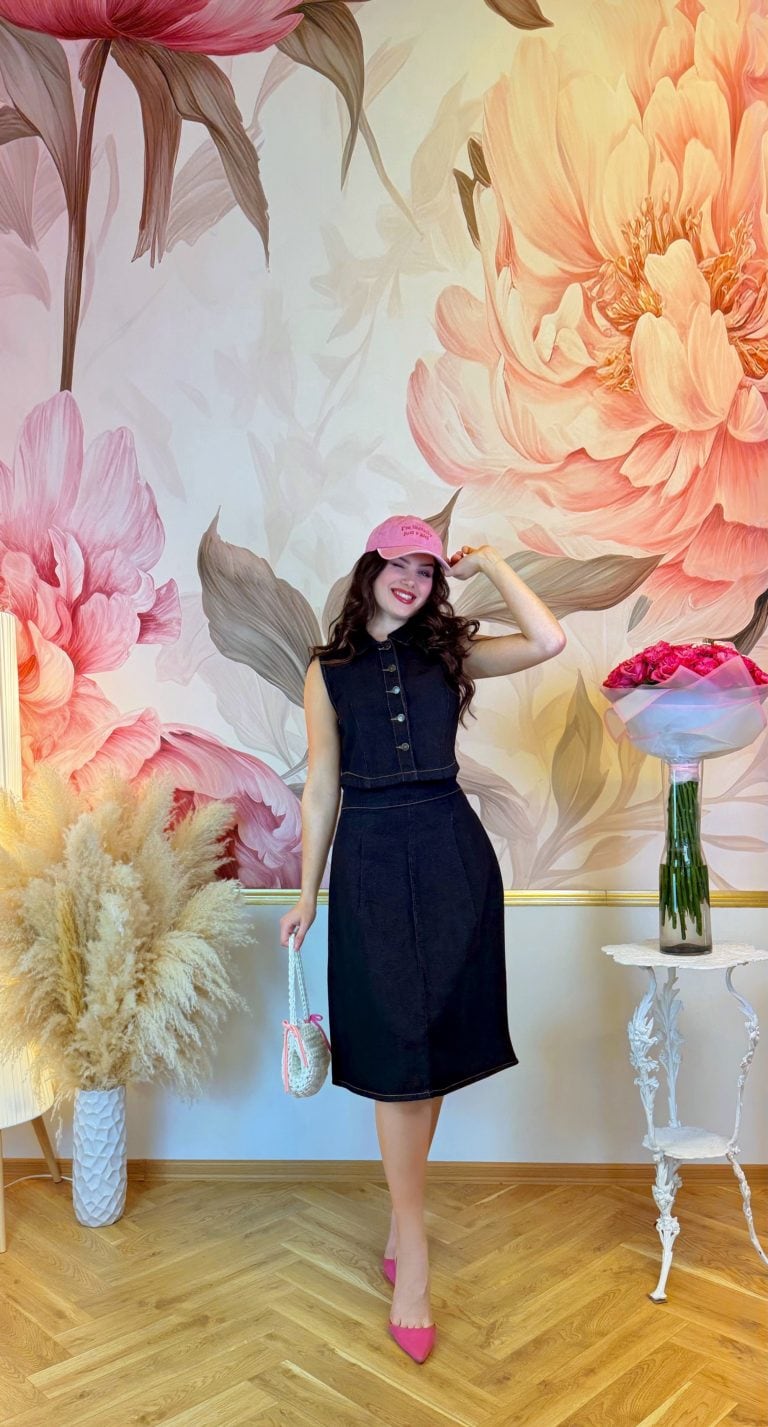 Stylový bavlněný kvalitní denimový set