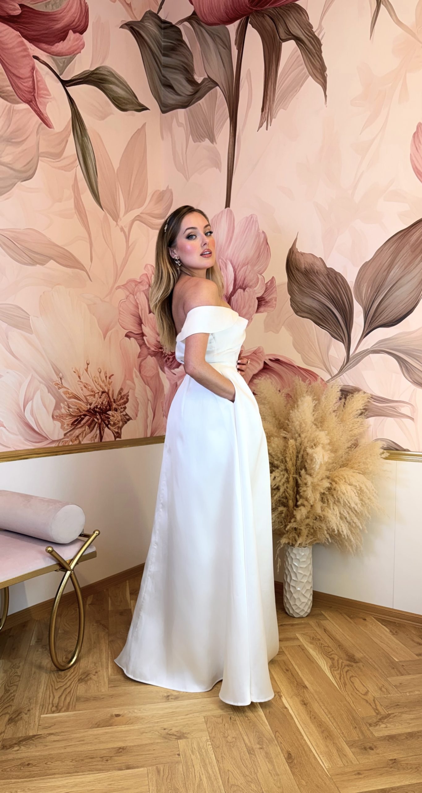 Jednoduché bílé maxi luxusní Coast svatební šaty s výraznými ramínky, podšívkou, kapsami 2 Jednoduché bílé maxi luxusní Coast svatební šaty s výraznými ramínky, podšívkou, kapsami - Obrázek 2