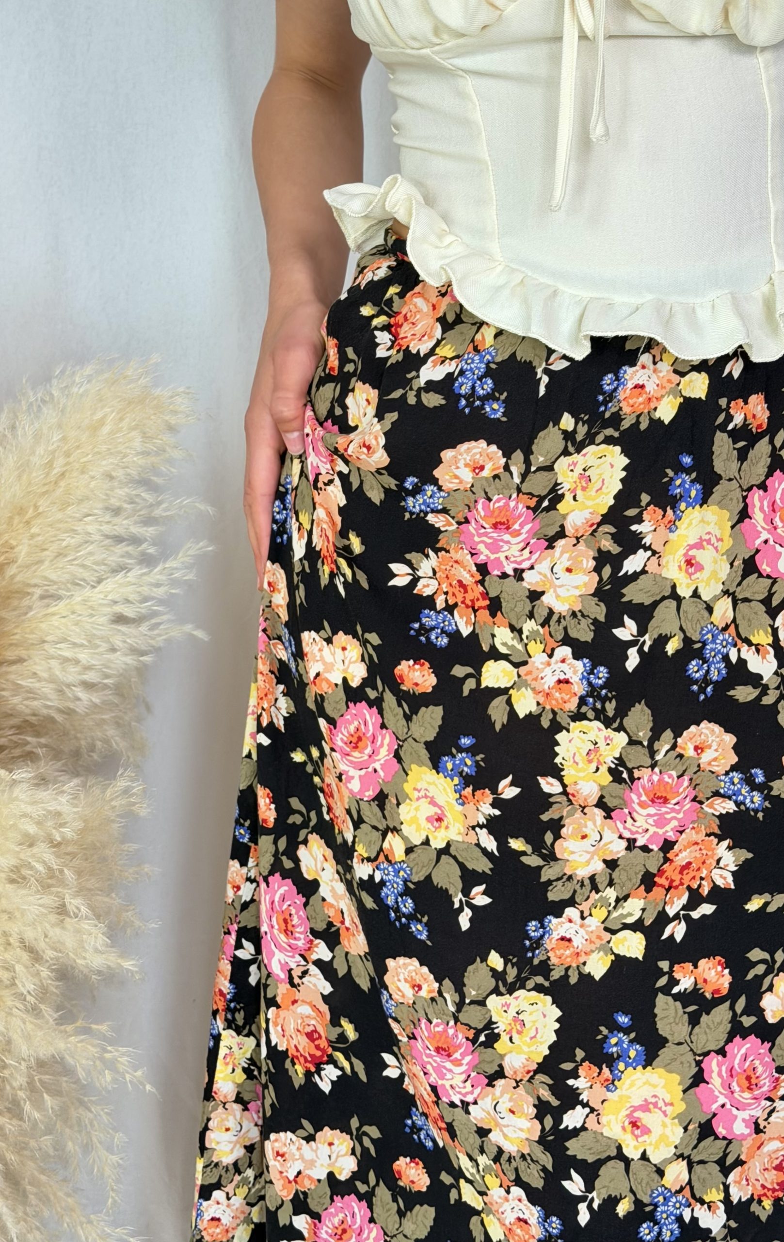 Květovaná vintage maxi sukně 4 Květovaná vintage maxi sukně - Obrázek 4